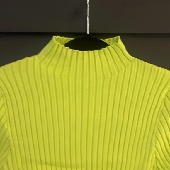 🪩5/$20 Forever 21 Lime Green Sweater Dress - Picture 3 of 4